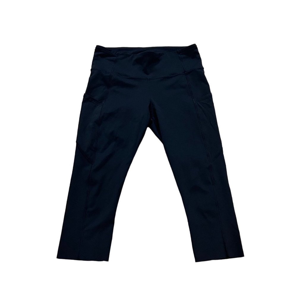 Lululemon Women's Fast Free Crop II 19" Non-Reflective True Navy Size 8 EUC
